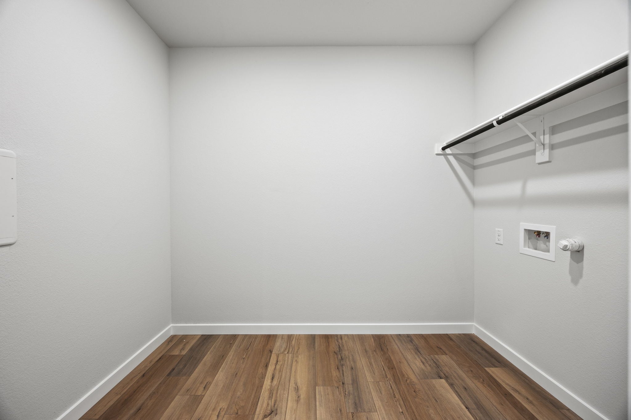 A room with white walls.