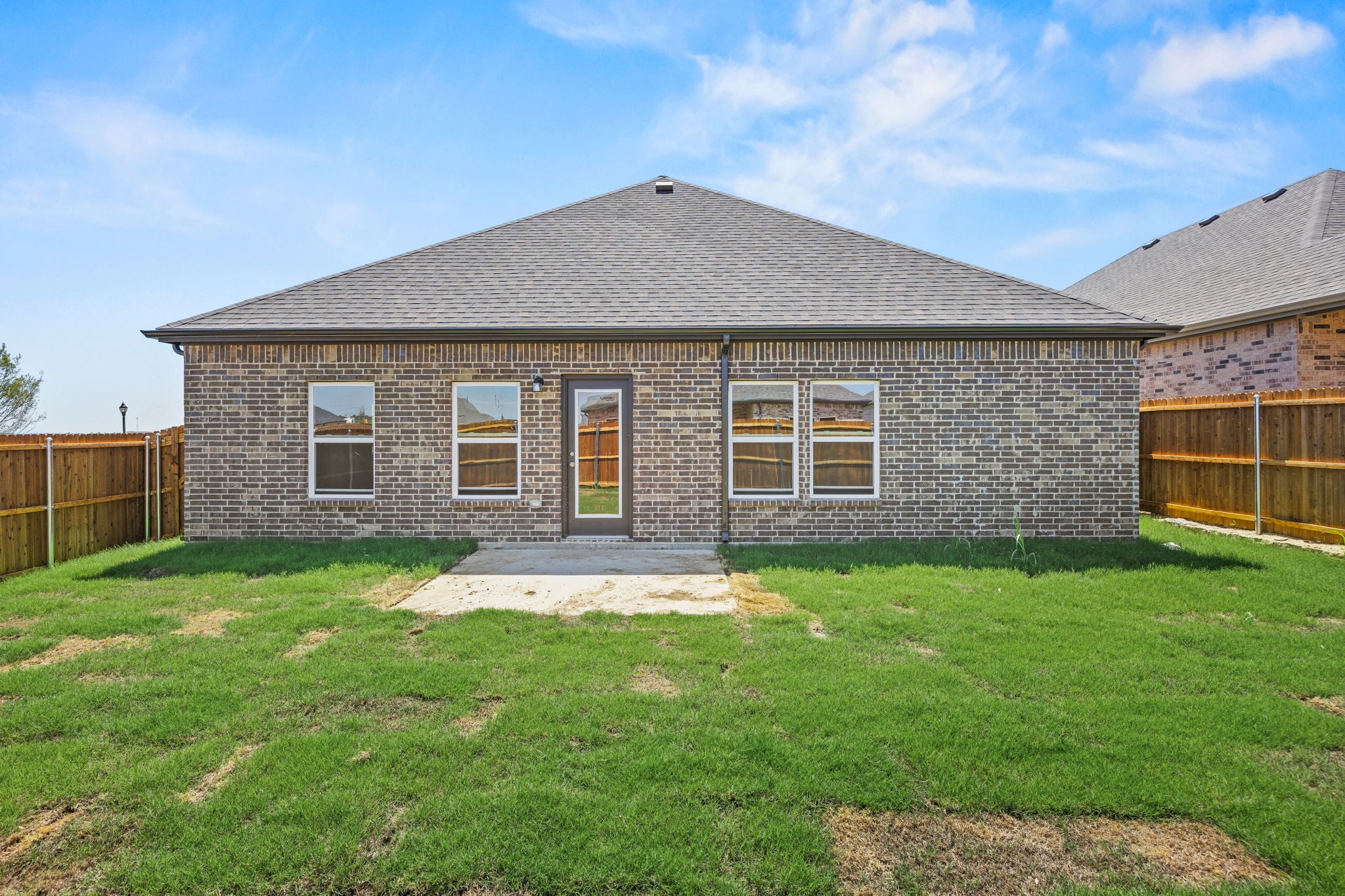 A house with a yard.