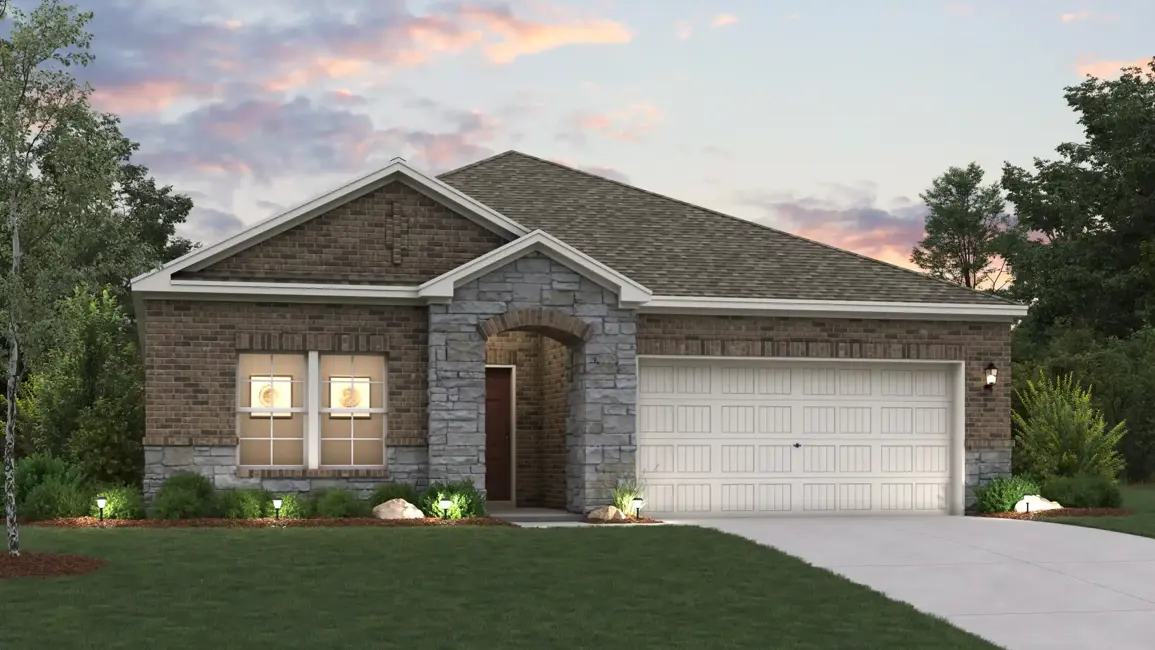 A house with a garage.