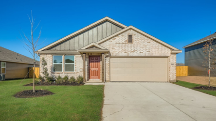 A house with a garage.