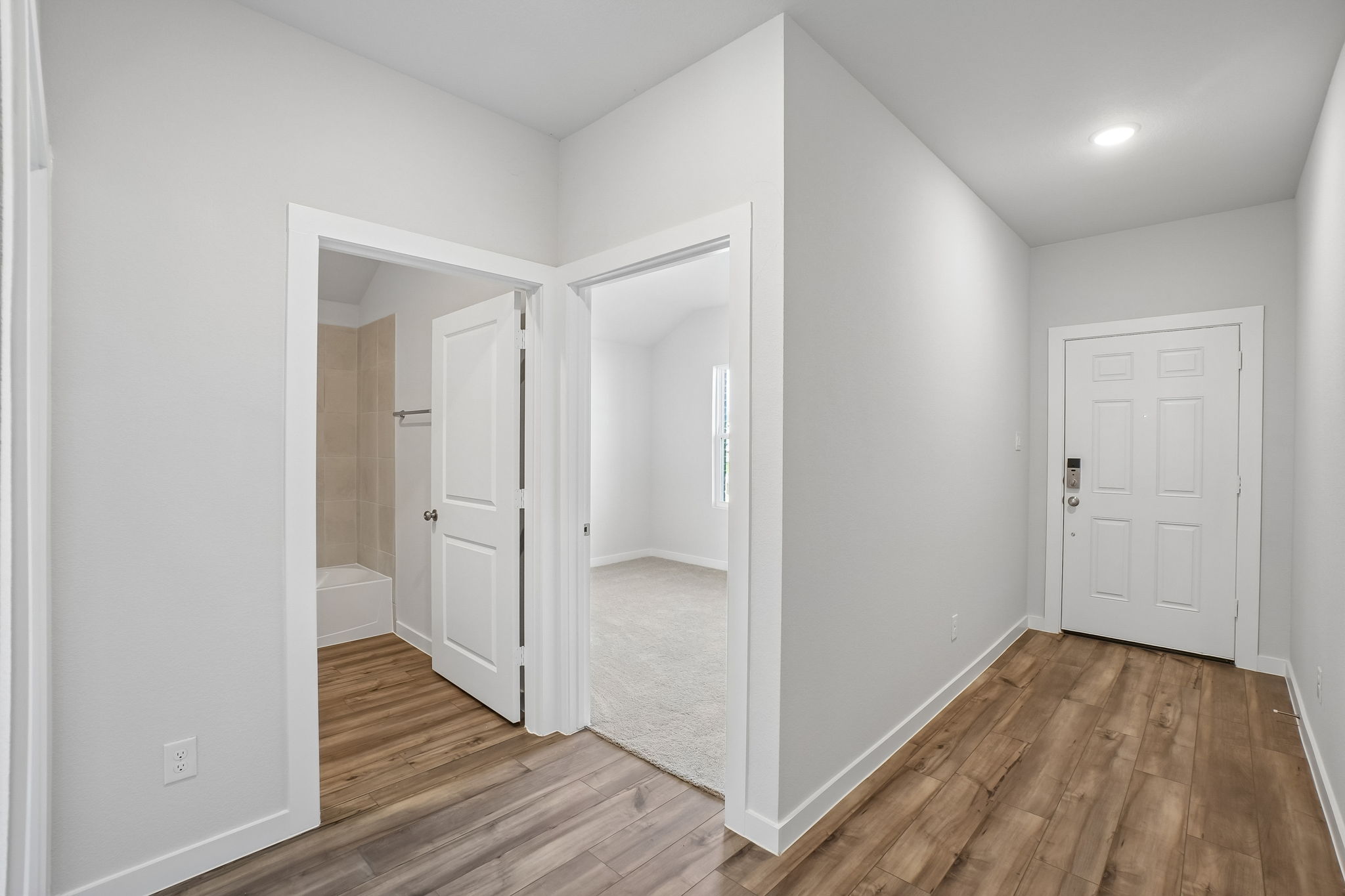 A room with white doors.
