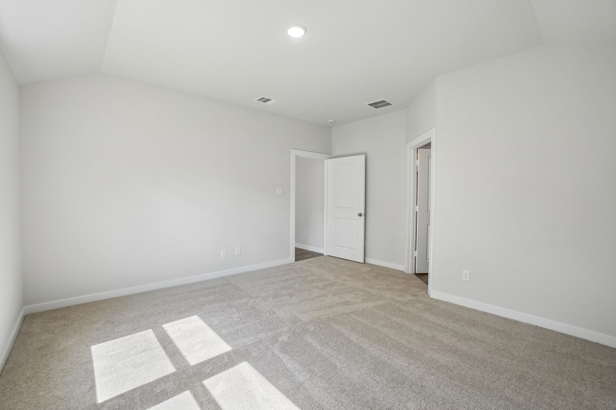 A room with white walls.