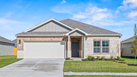 A house with a garage.