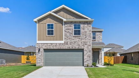 A house with a garage.