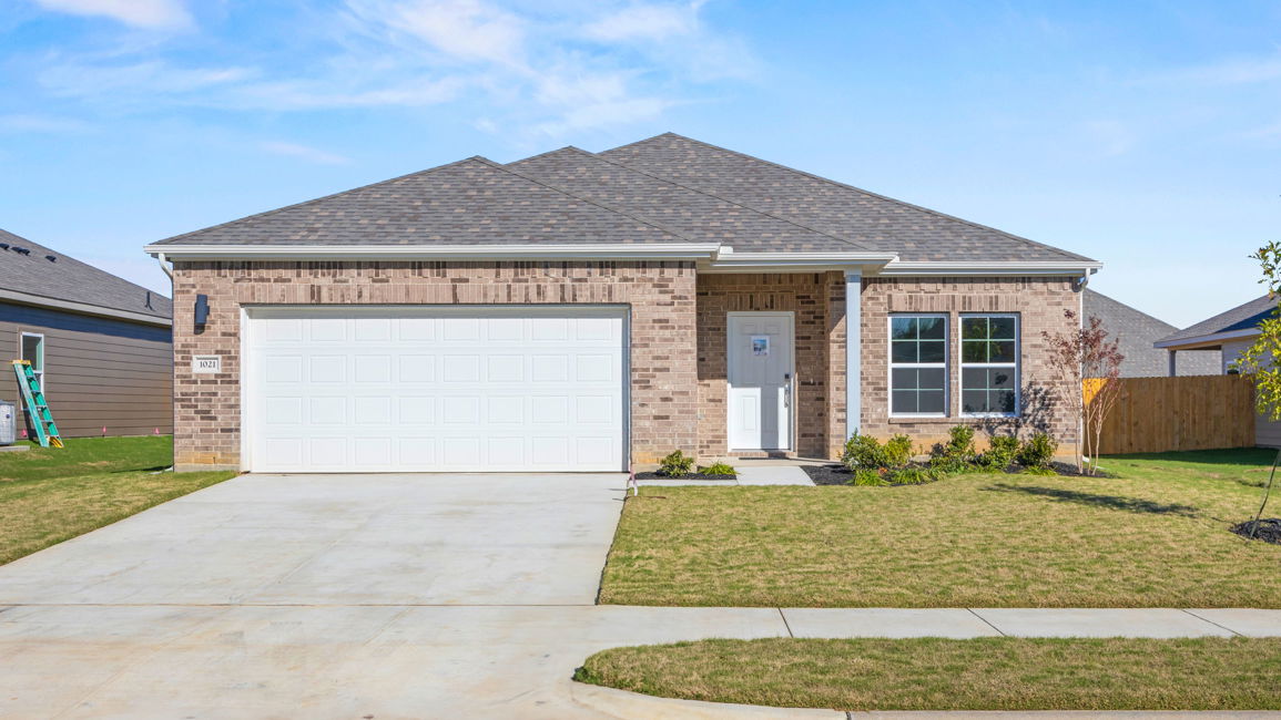 A house with a garage.