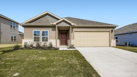 A house with a driveway.