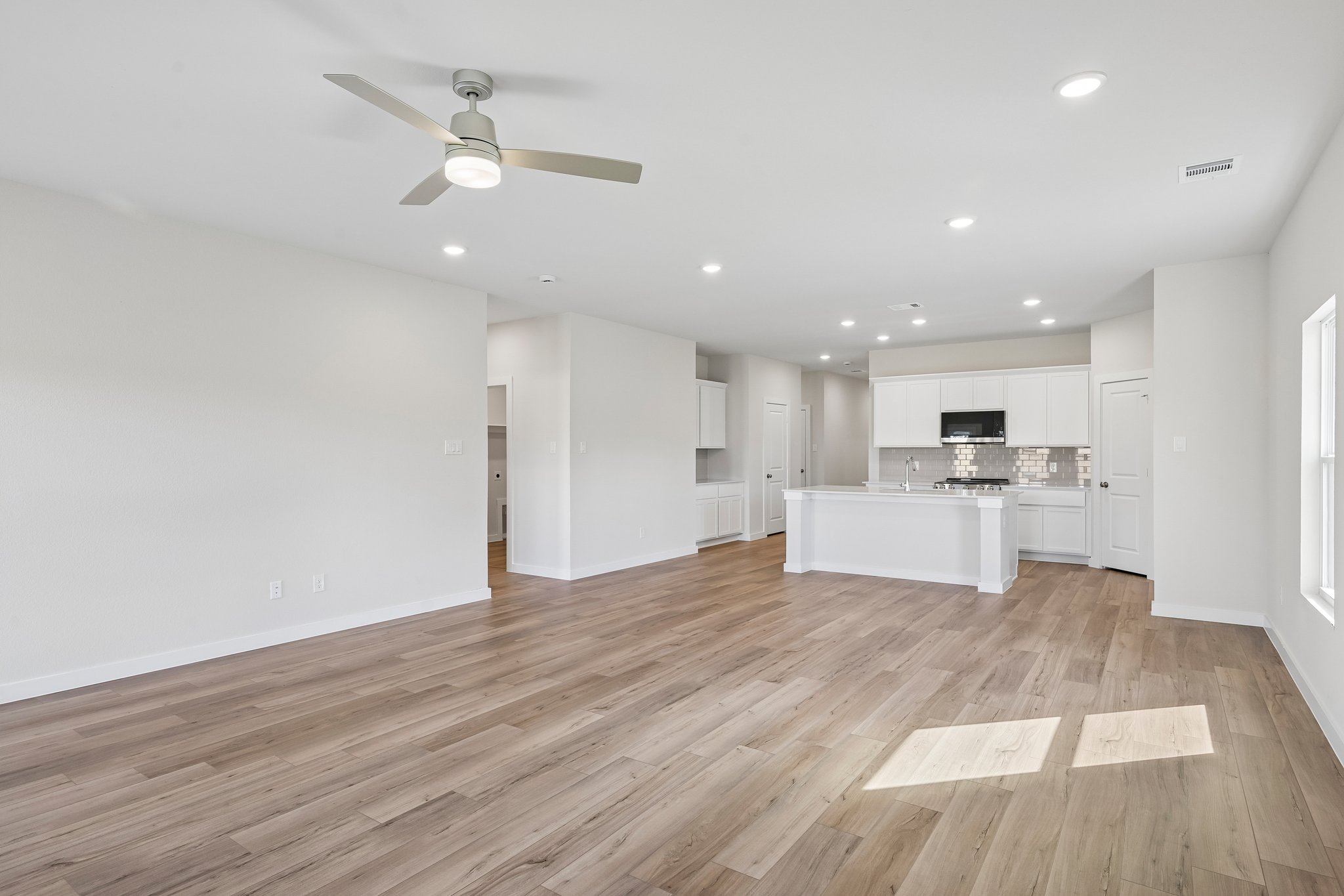A large empty kitchen.