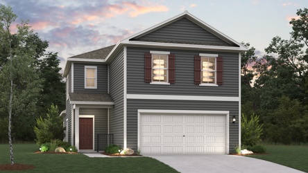 A house with a garage.