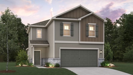 A house with a garage.