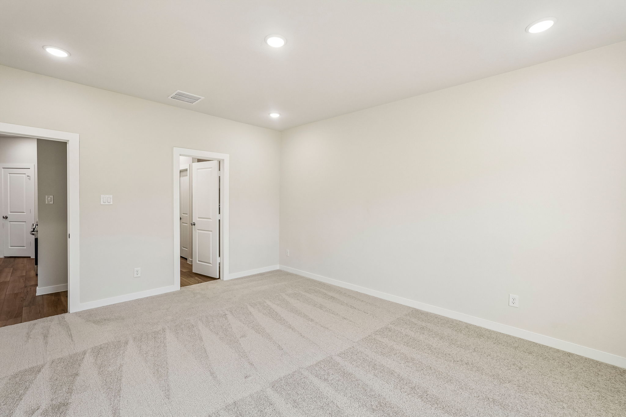 A room with white walls.