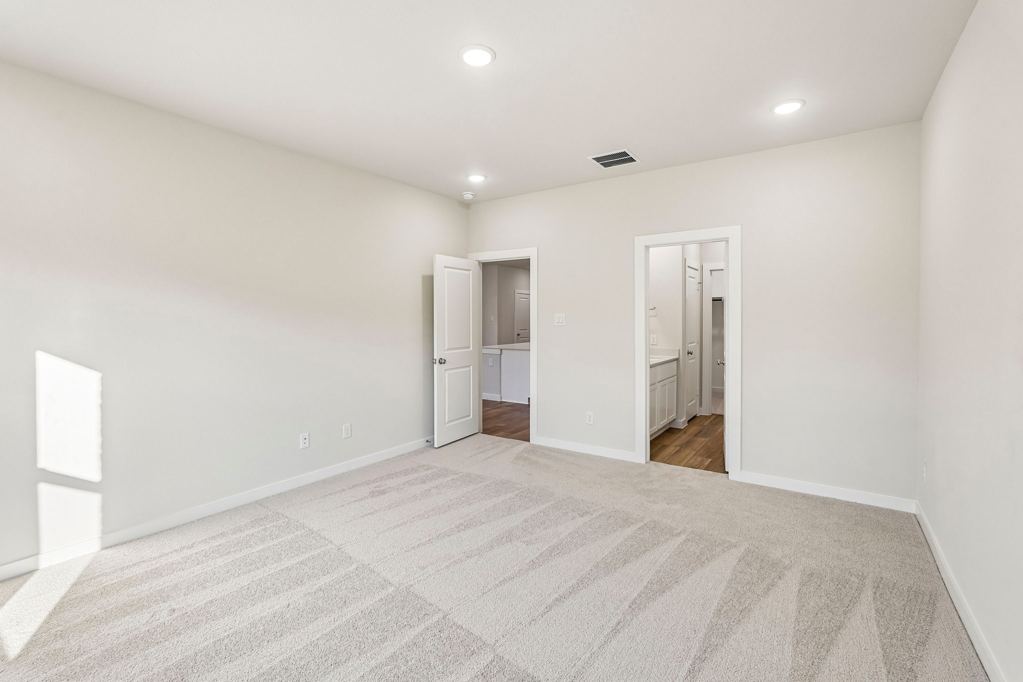 A room with white walls.