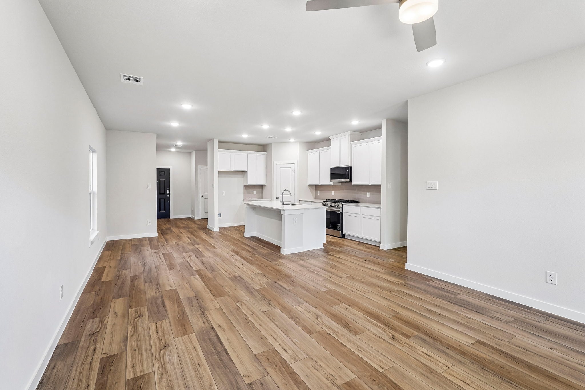 A large empty kitchen.