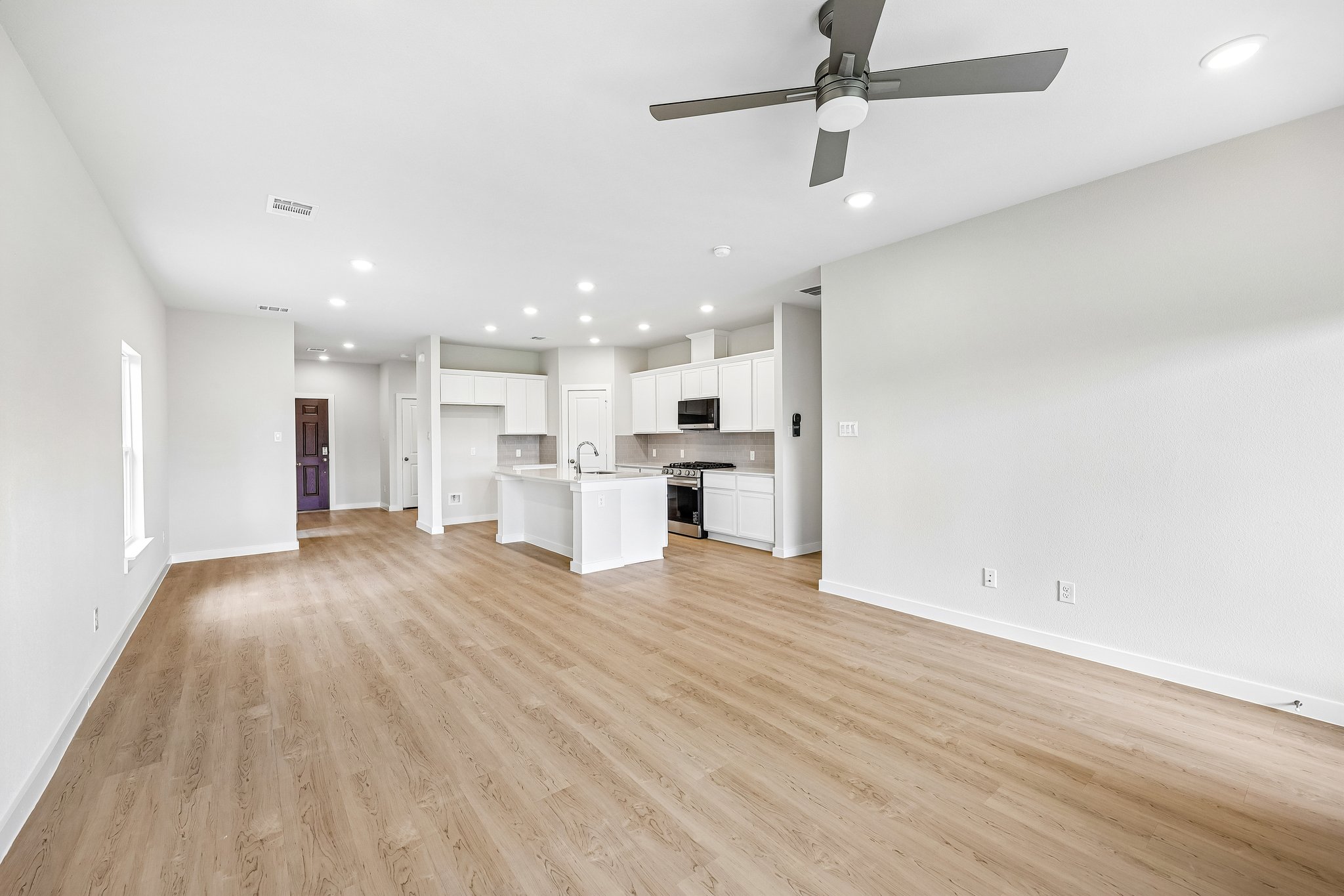 A large empty kitchen.