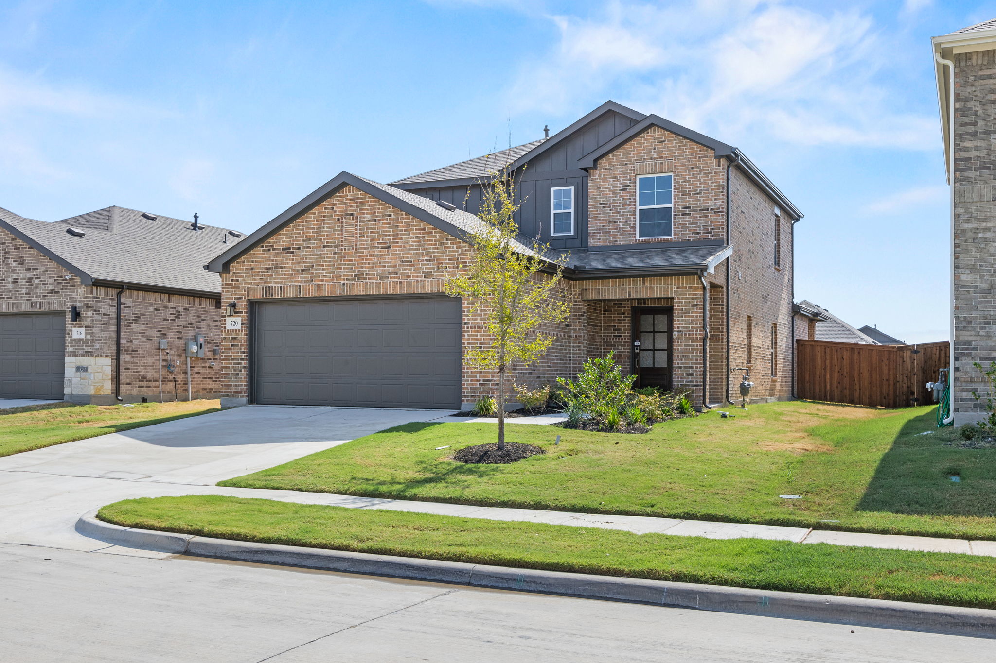 A house with a driveway.