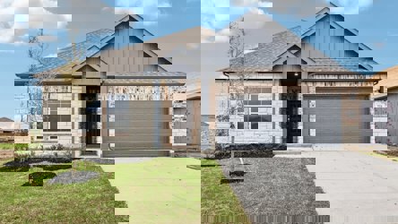 A house with a garage.