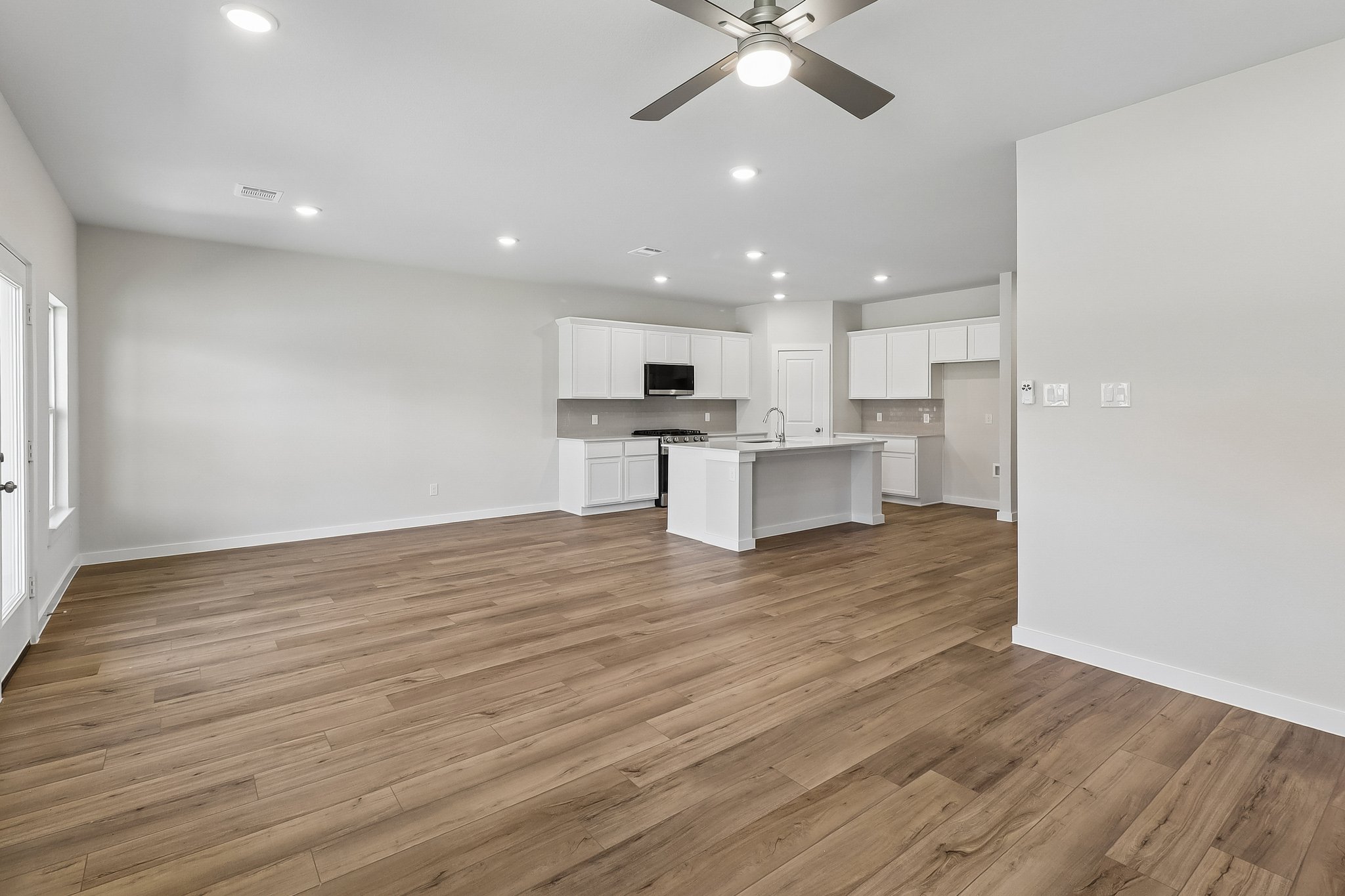 A large empty kitchen.