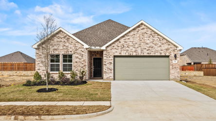 A house with a garage.
