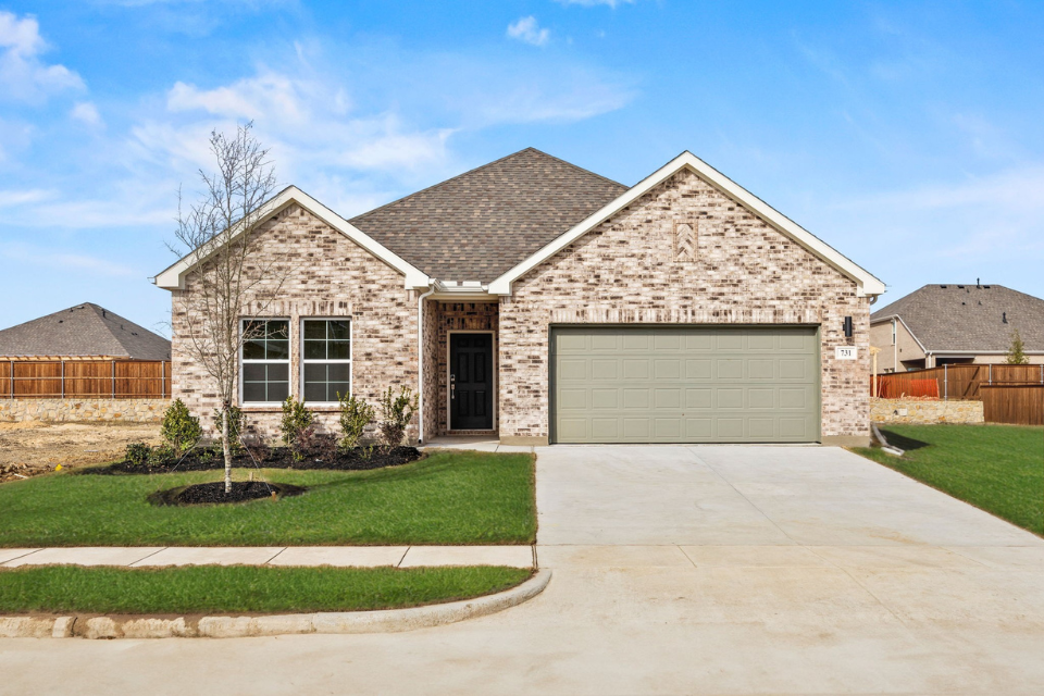 A house with a garage.