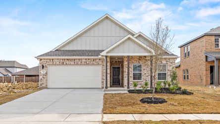 A house with a garage.
