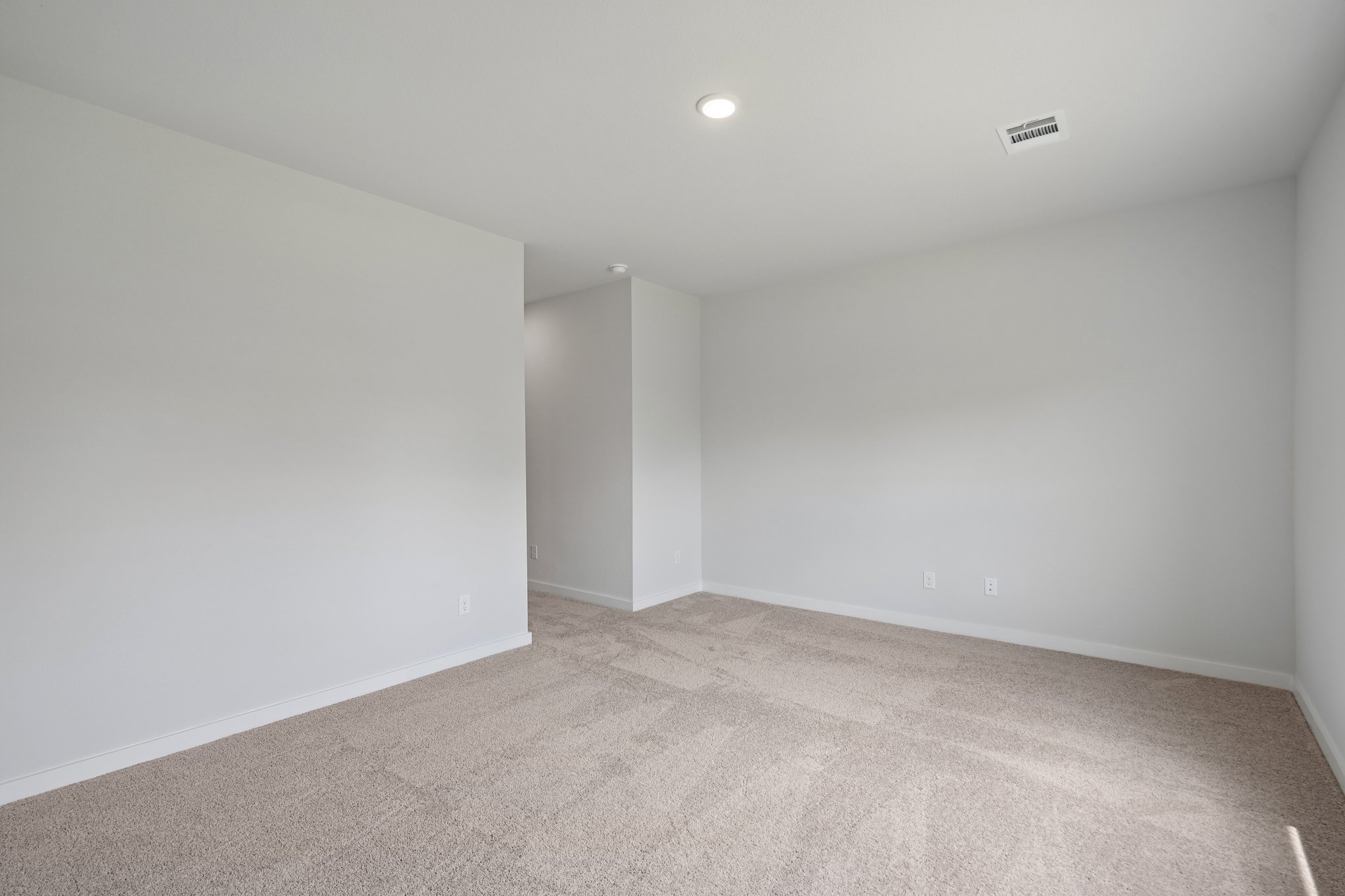 A room with white walls.