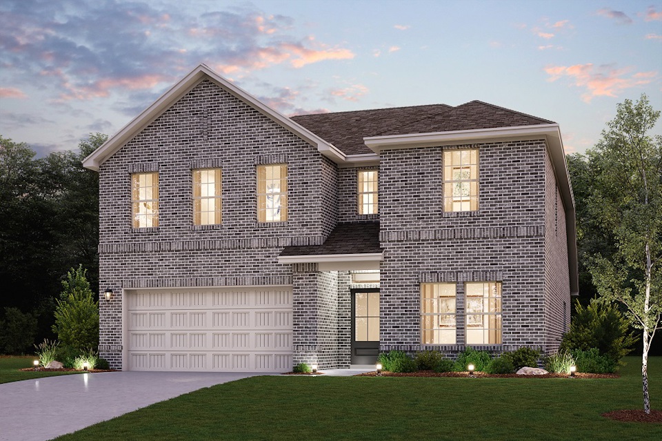 A house with a garage.