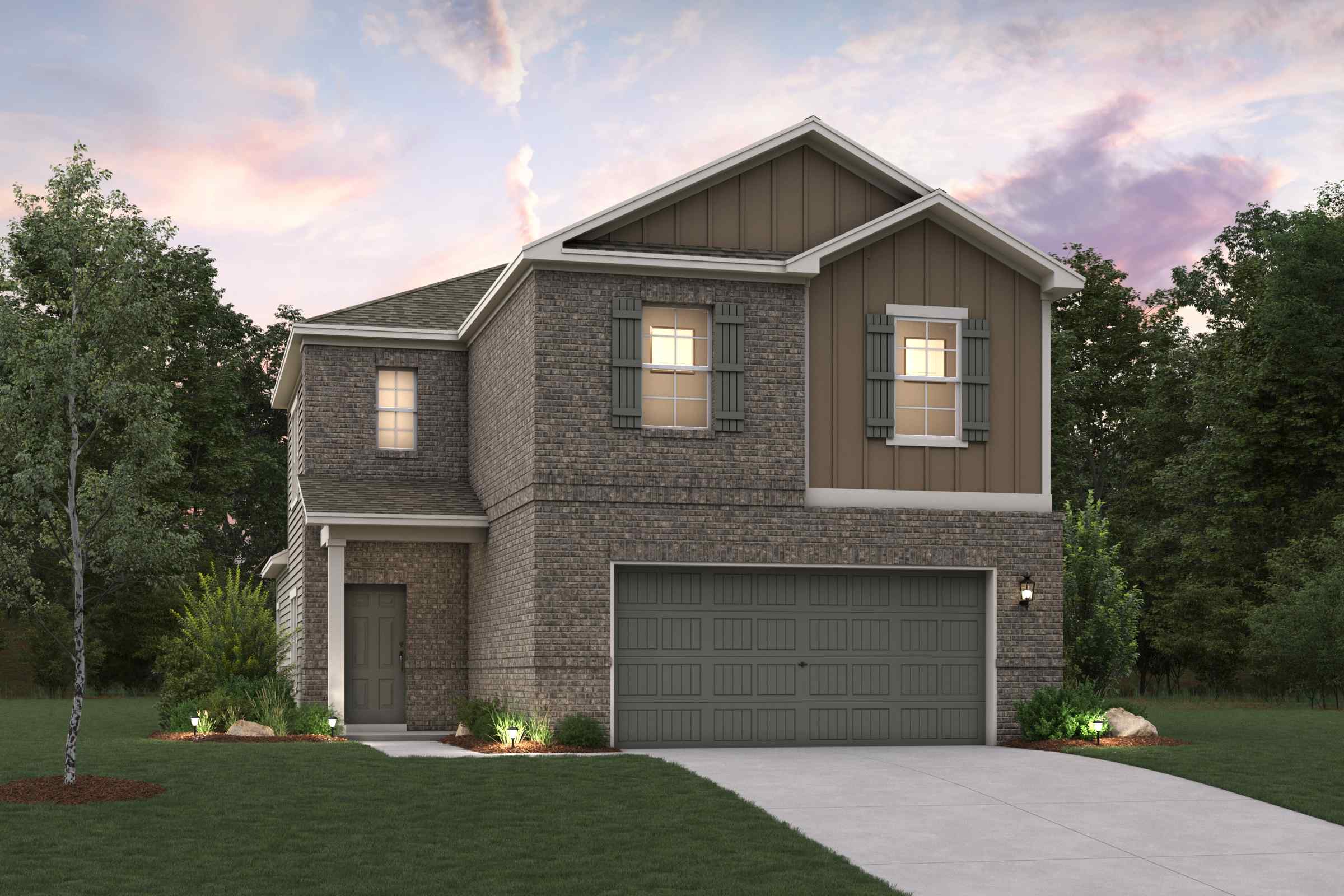 A house with a garage.