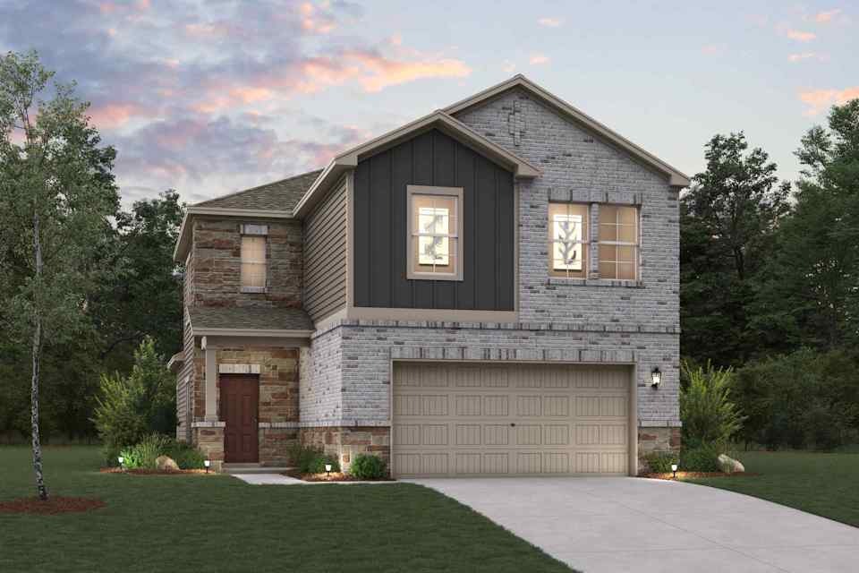 A house with a garage.
