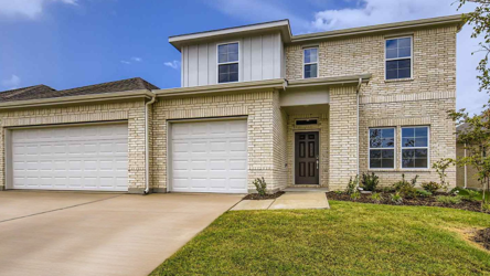 A house with a garage.