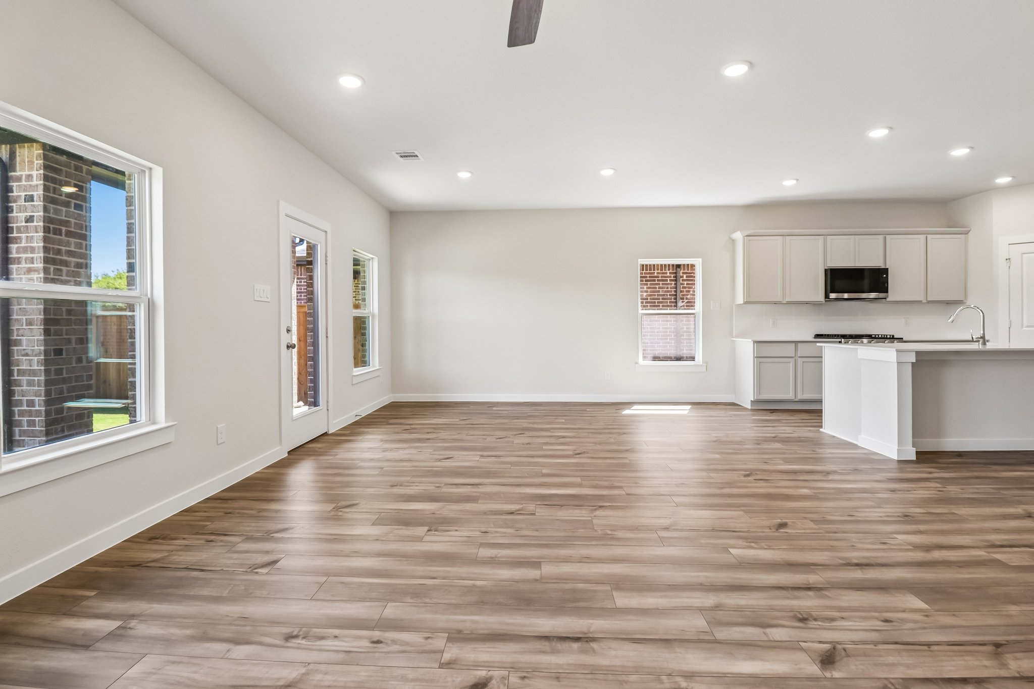 A large empty kitchen.