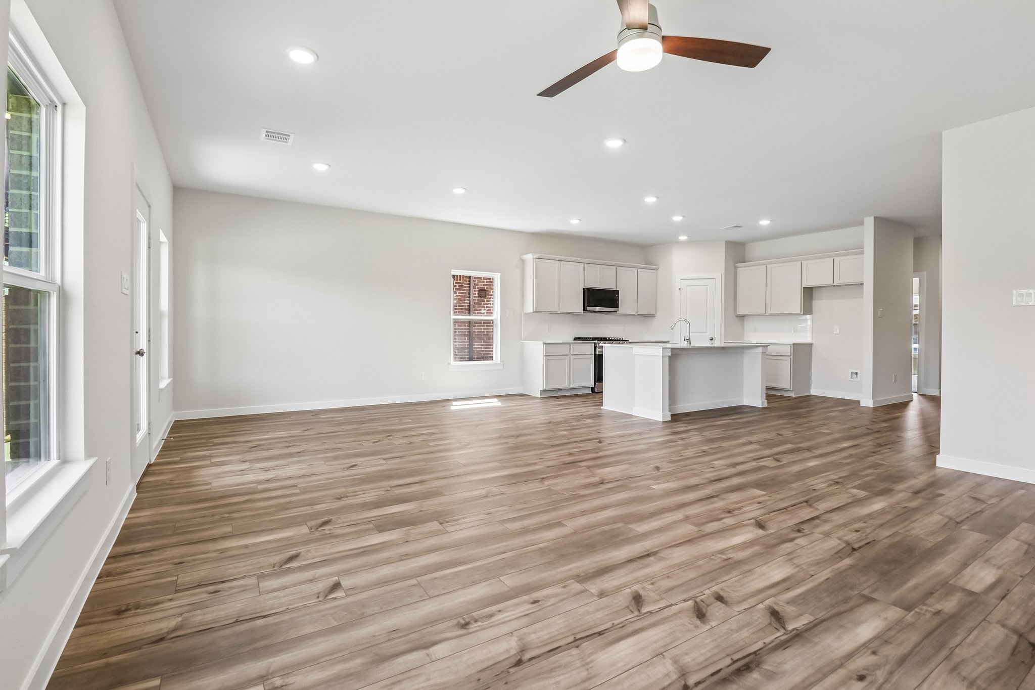 A large empty kitchen.