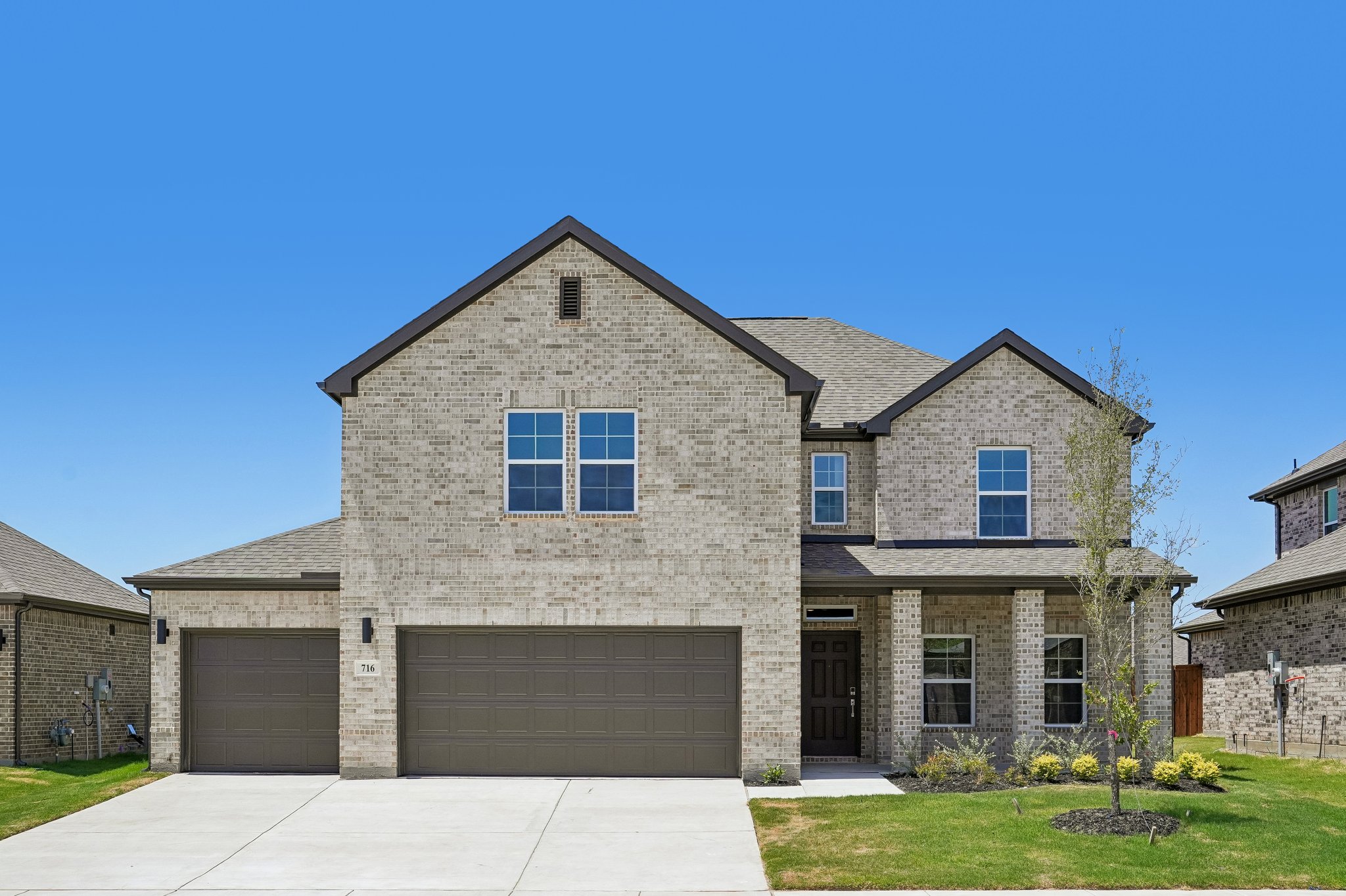 A large stone house.