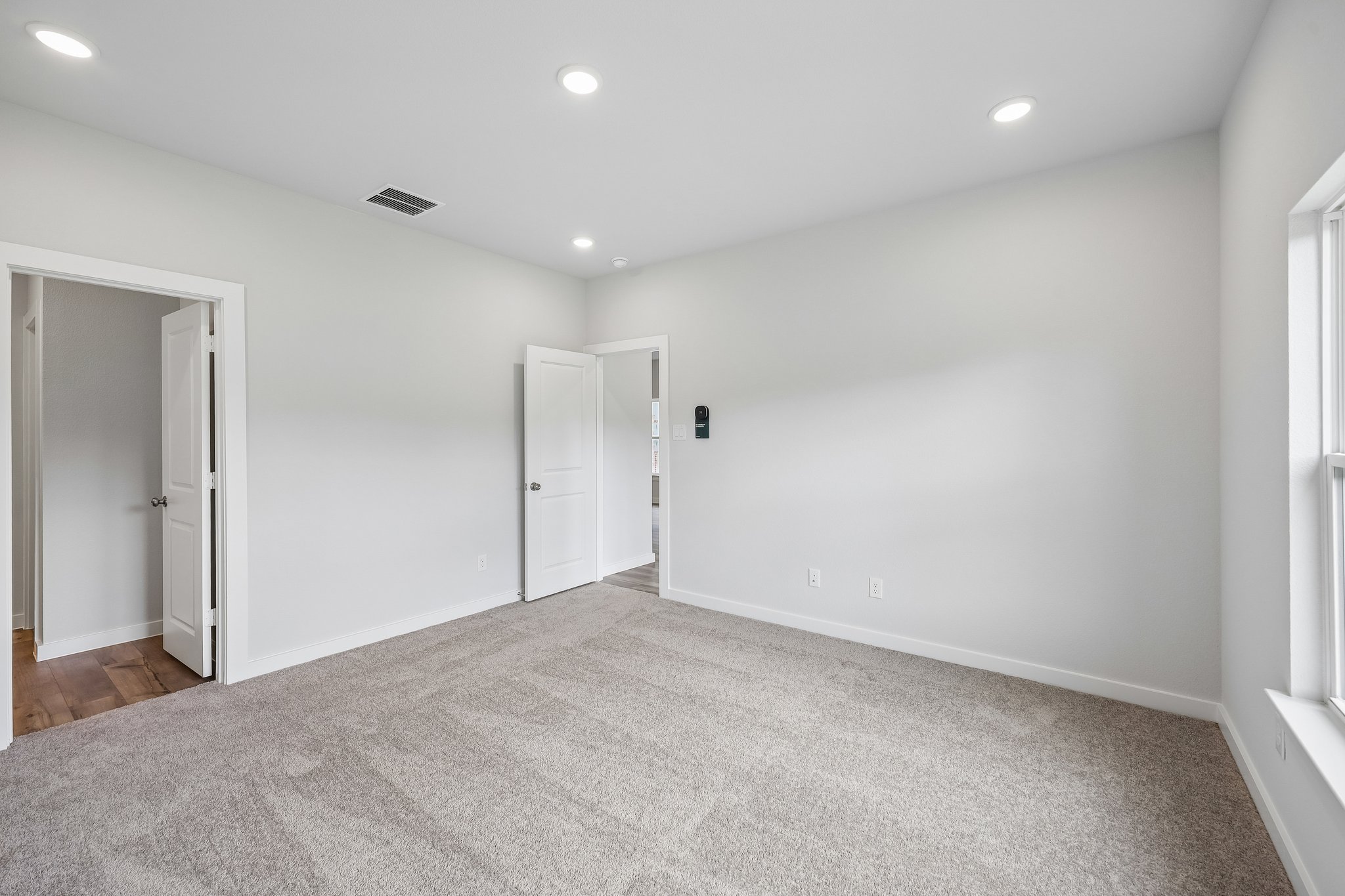 A room with white walls.