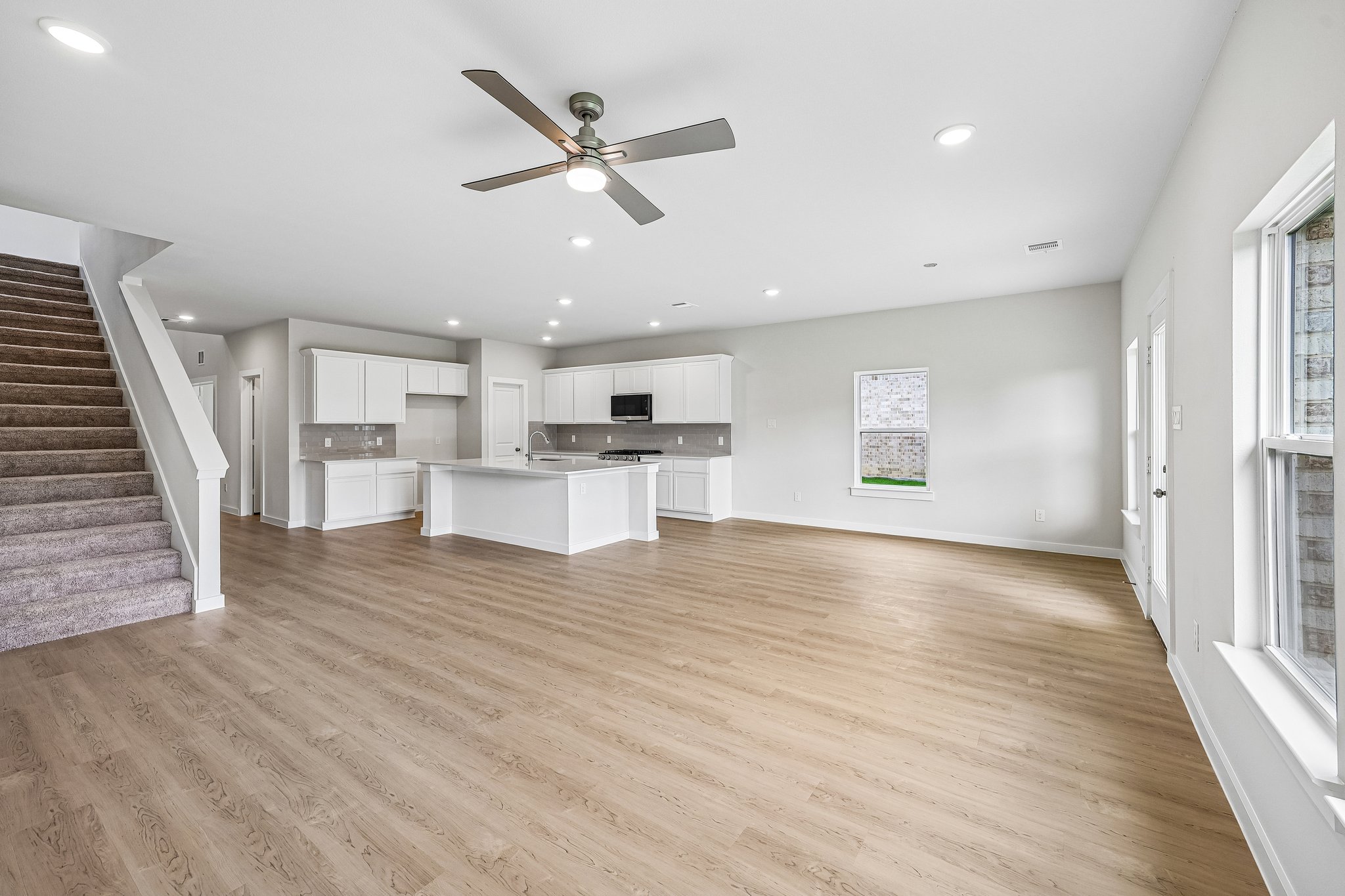 A large empty kitchen.