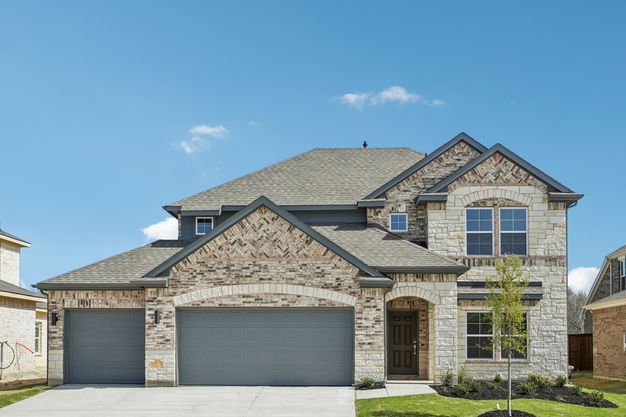 A house with garages and a garage.