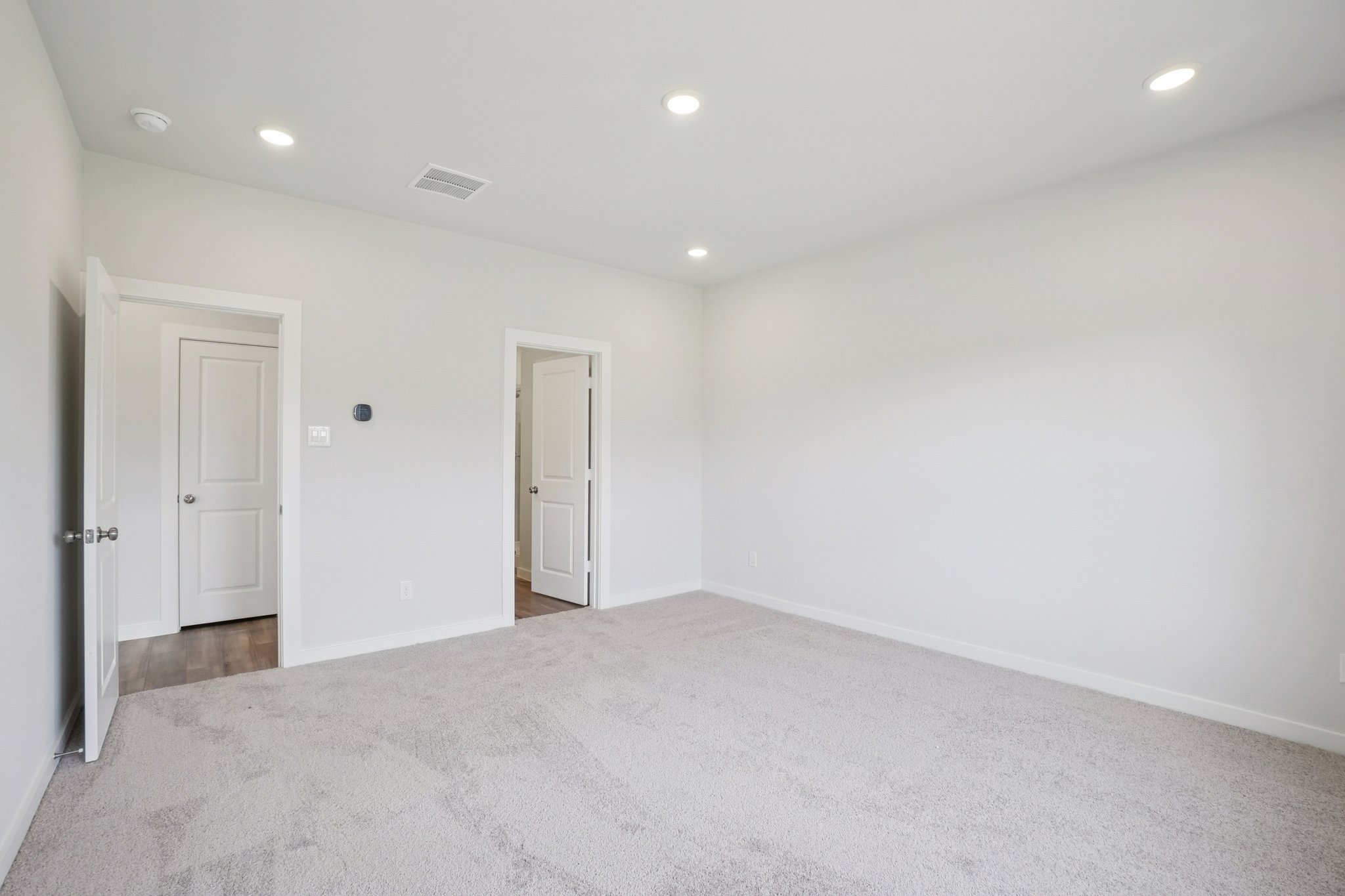 A room with white walls.