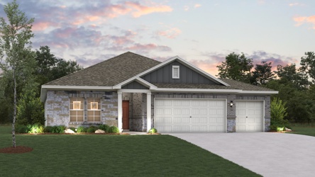 A house with a large front yard.