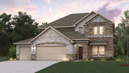 A house with a garage.