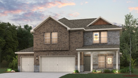 A house with a garage.