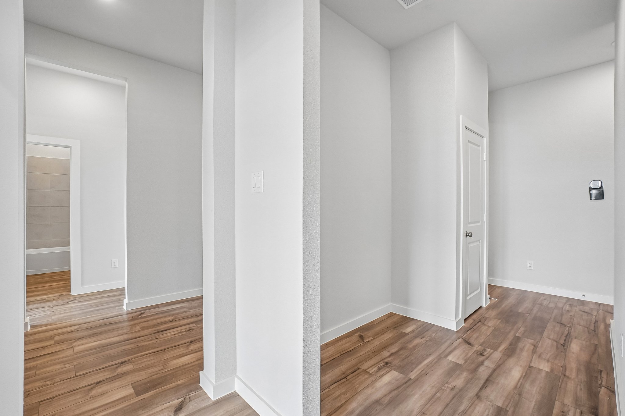 A room with white walls.