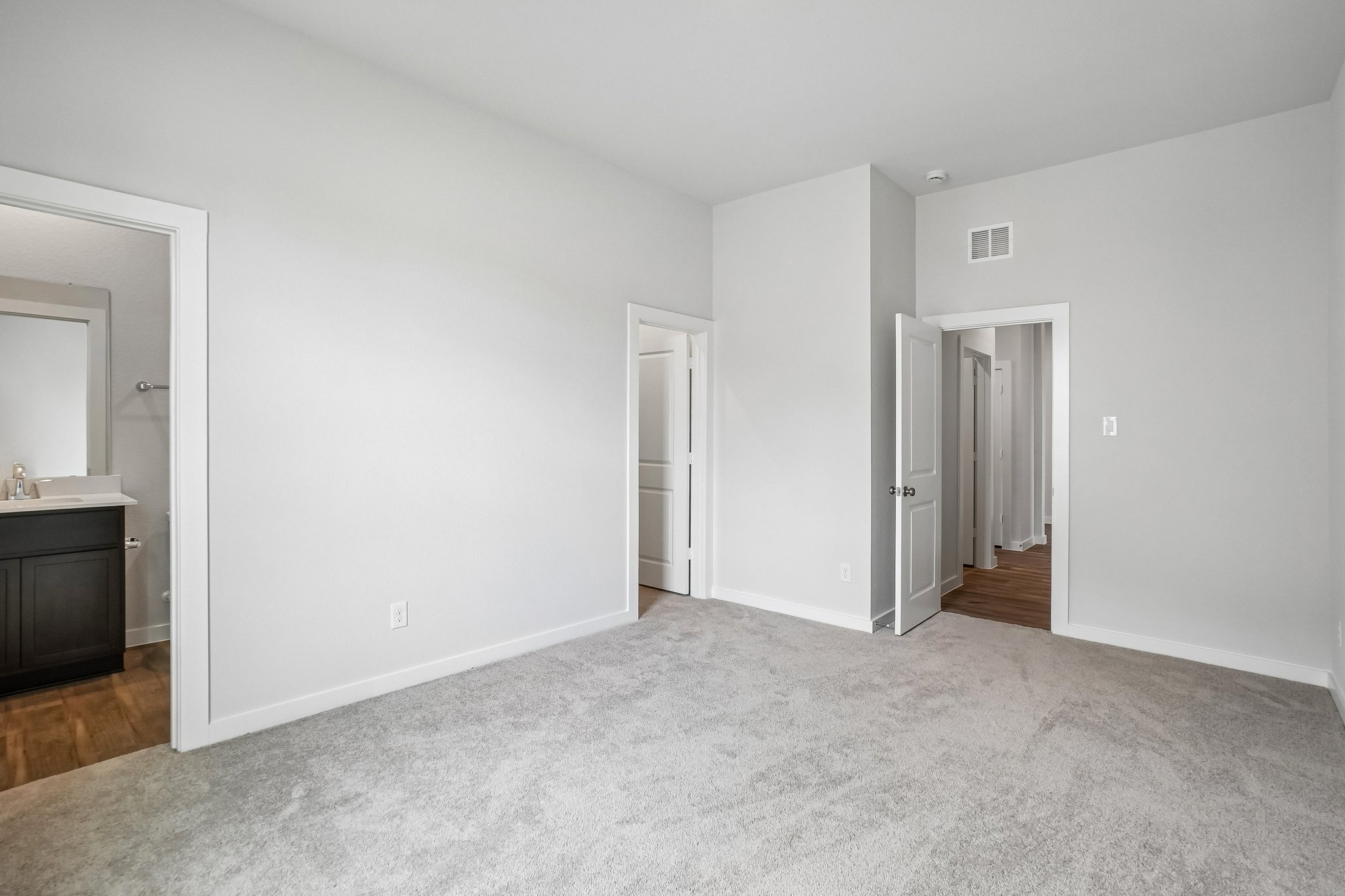 A room with white walls.
