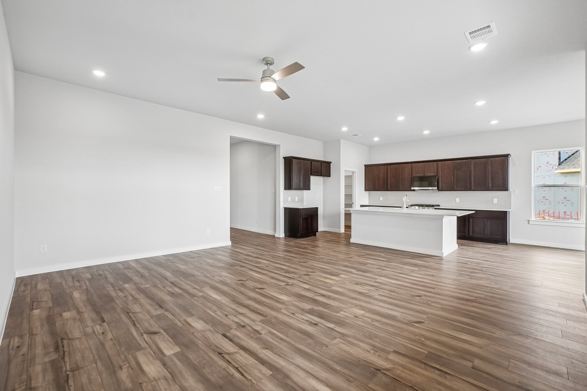 A large empty kitchen.