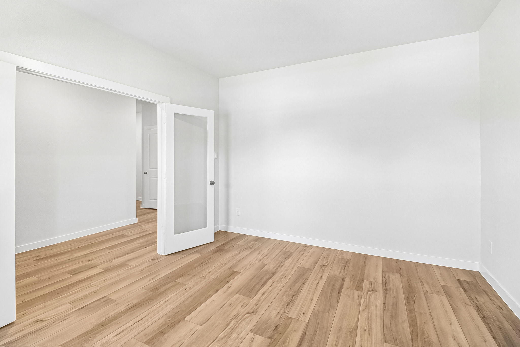 A room with white walls.