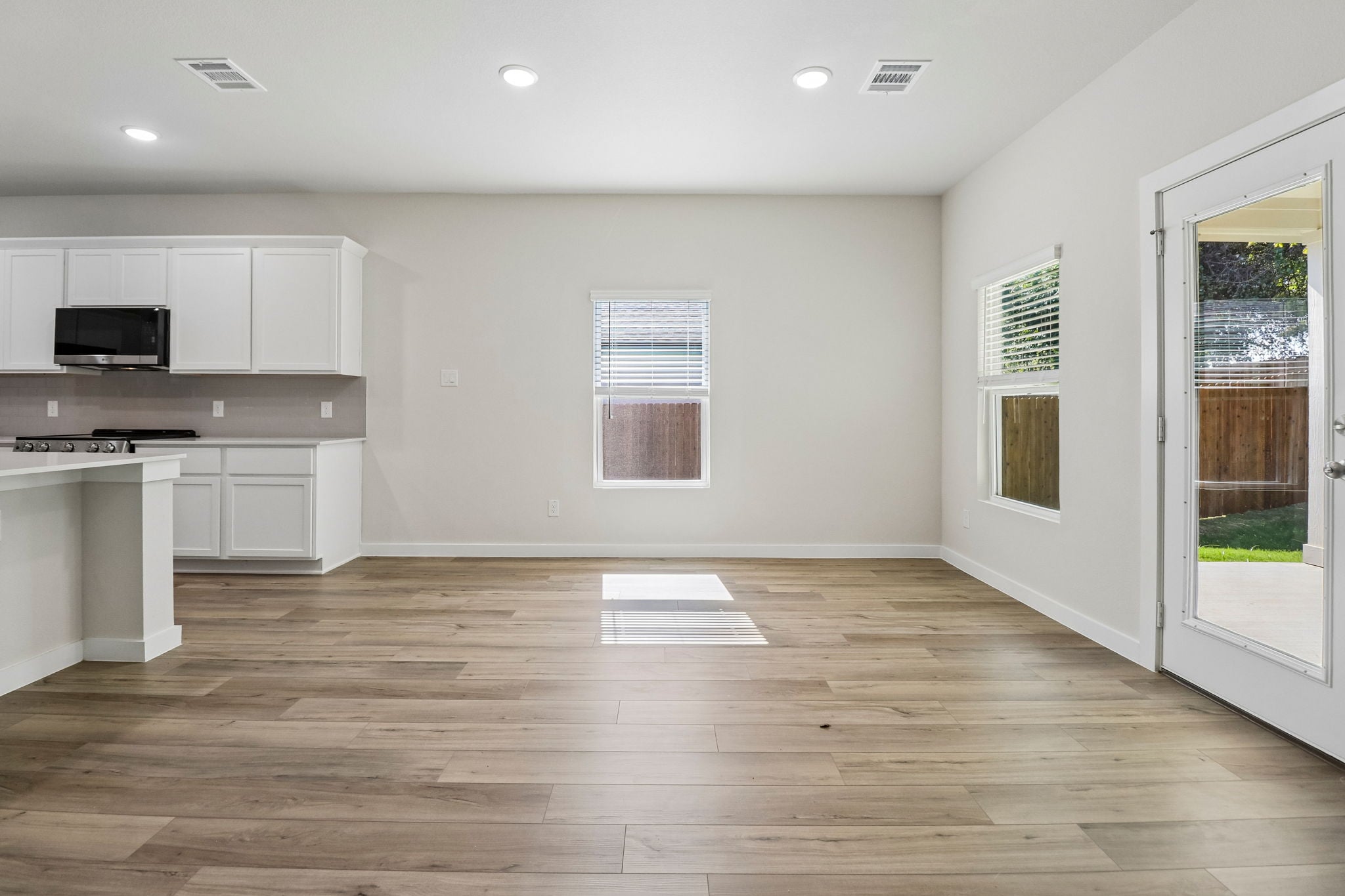 A large empty kitchen.