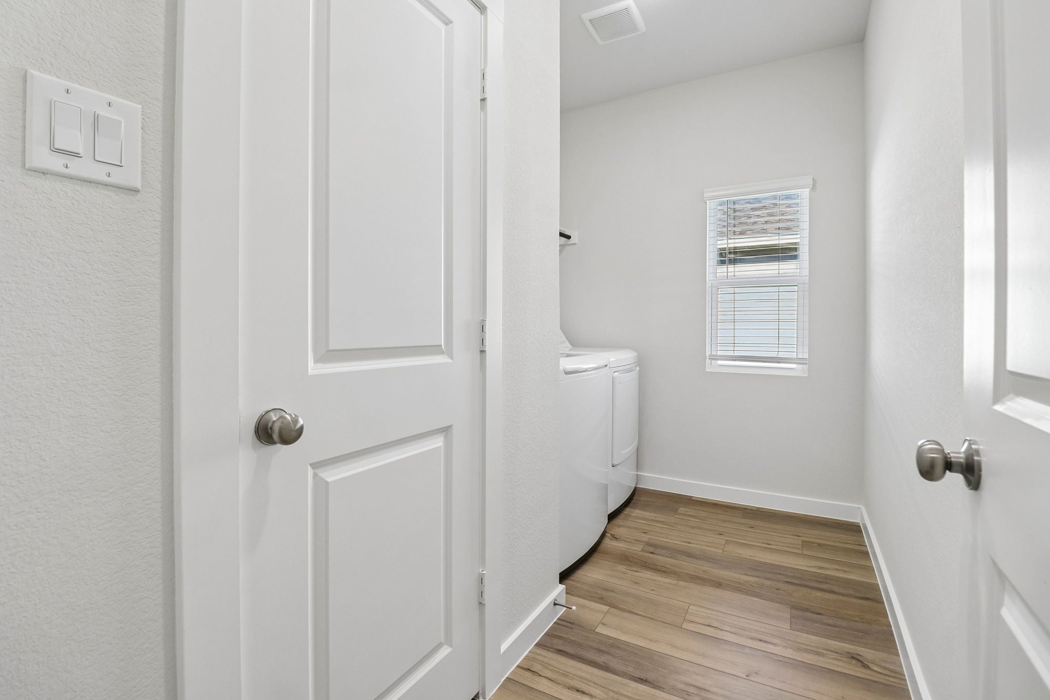 A room with white doors.