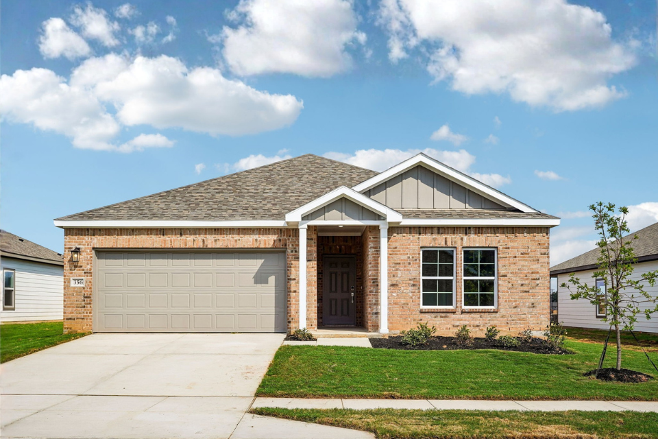 A house with a garage.