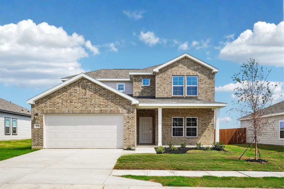 A house with a garage.