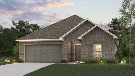 A house with a garage.