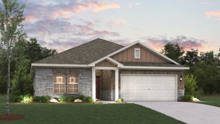 A house with a garage.