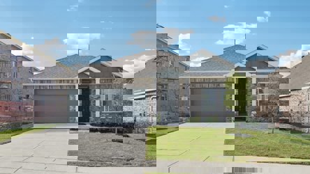 A building with a garage.