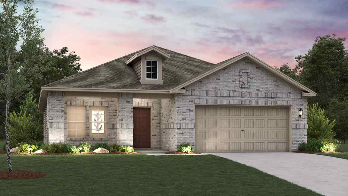 A house with a garage.